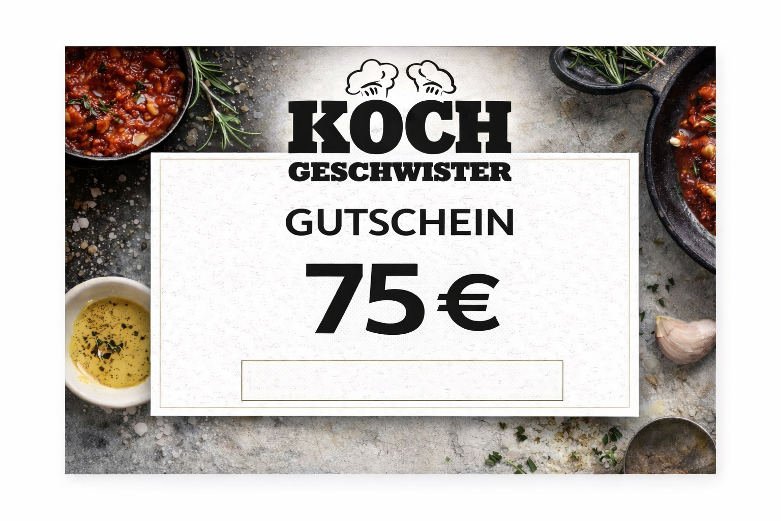 Kochgeschwister Gutschein 75