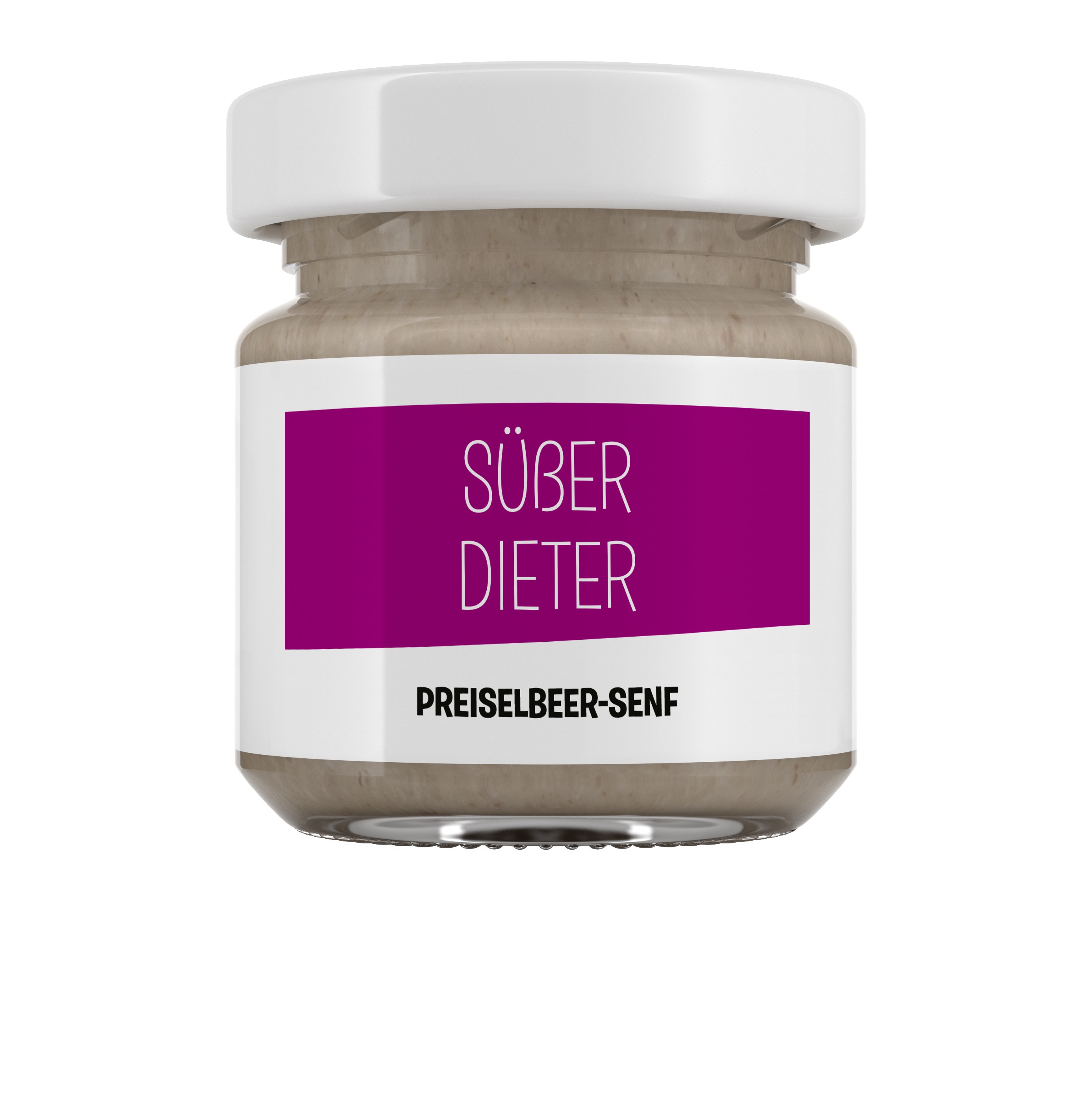Süßer Dieter – Preiselbeer-Senf mit Honig im 45-ml-Glas