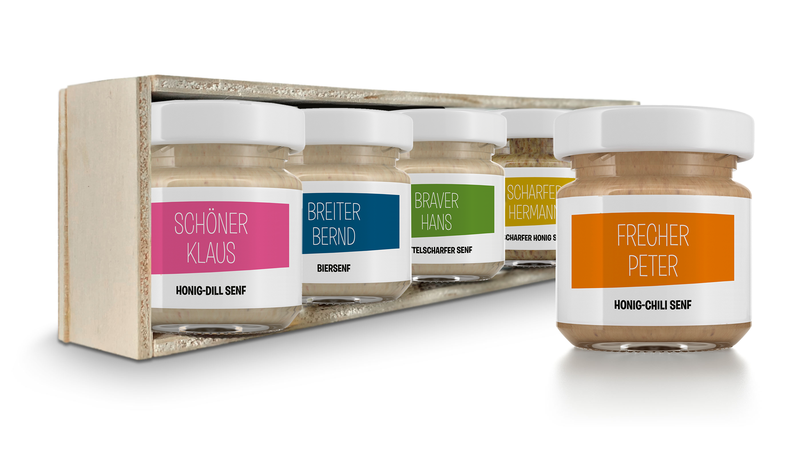 Geschenkboxen-Jogis-beste-Freunde Jogis beste Freunde - MEGA GESCHENKBOX - Senfgeschenk mit 5 Senfsorten // Senf - Geschenk mit 5 Gläs