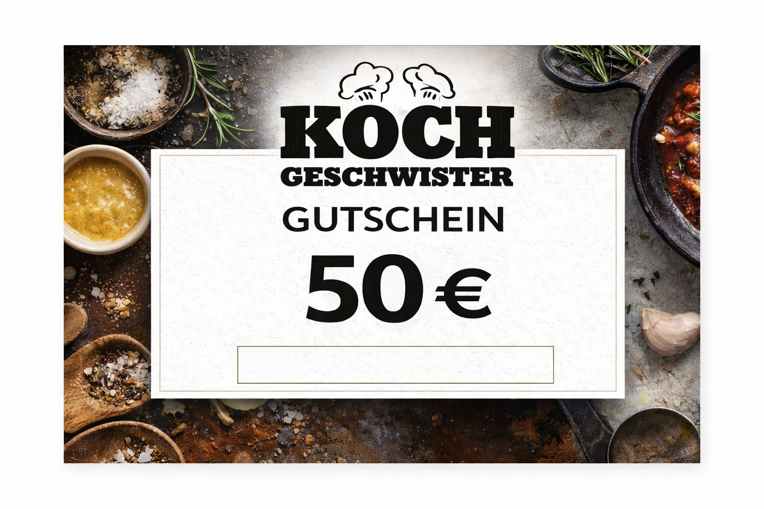 Kochgeschwister Gutschein 50