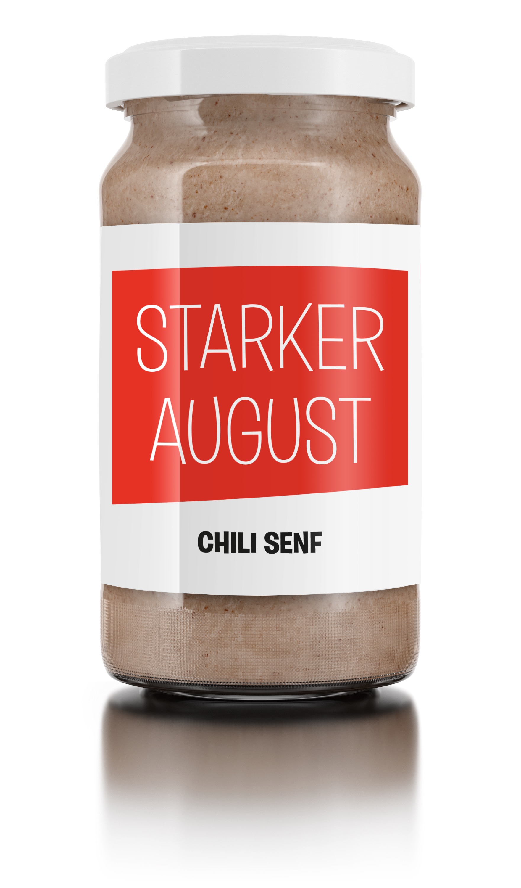 Starker August – scharfer Chili-Senf ohne Zuckerzusatz im 185-ml-Glas
