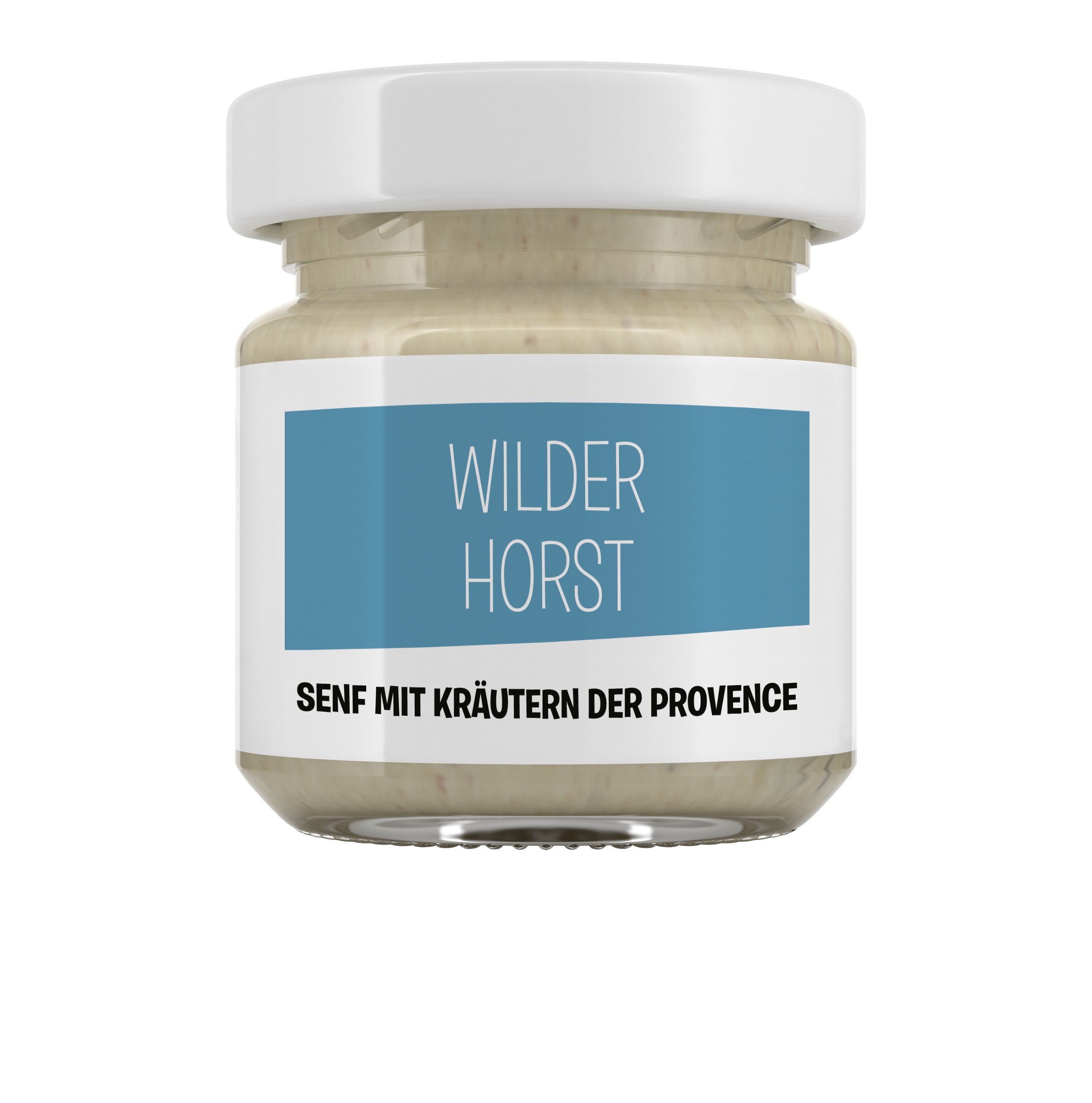 Wilder Horst – mittelscharfer Kräutersenf ohne Zuckerzusatz im 45-ml-Glas
