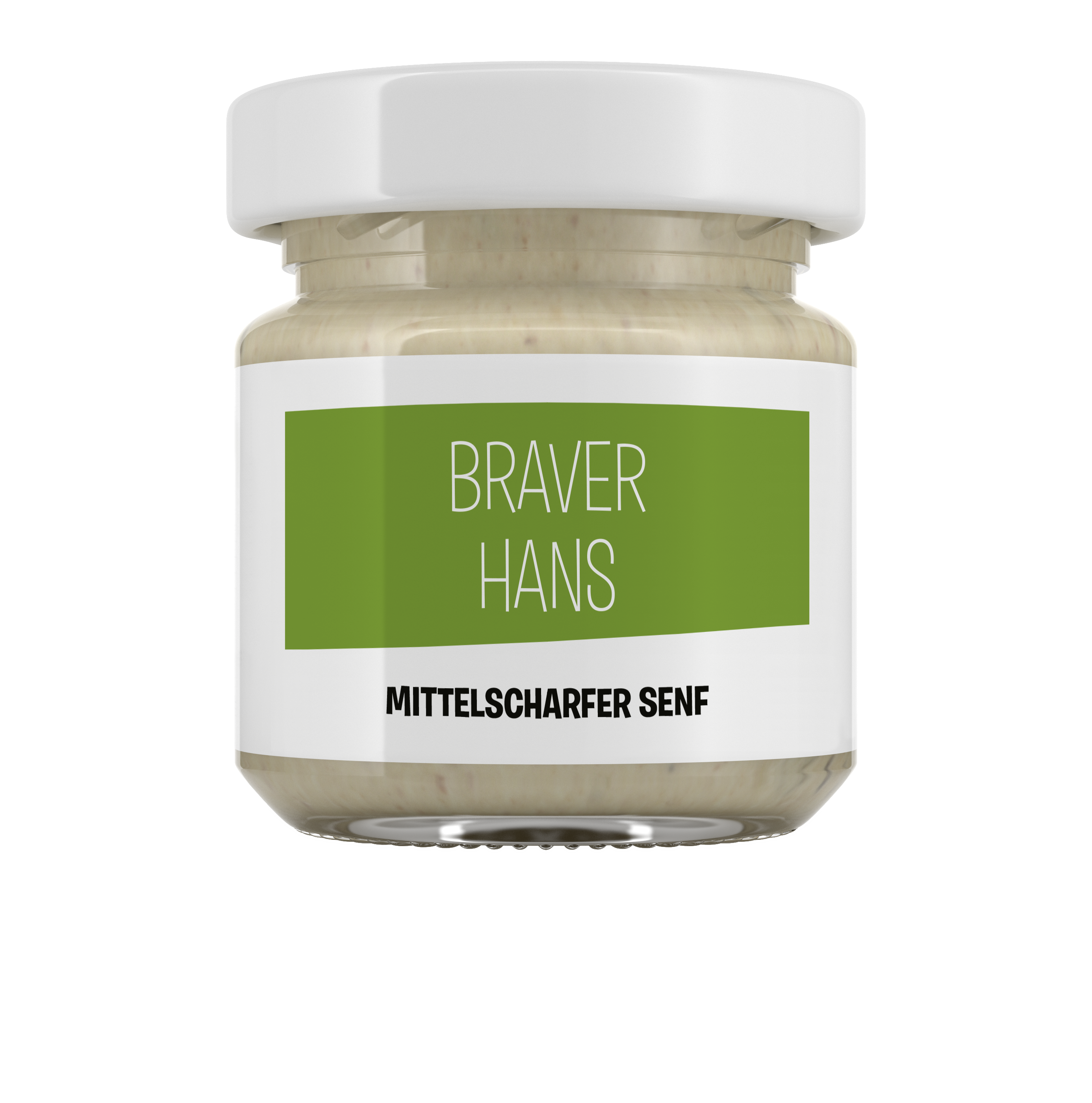 kleines Glas Senf Braver Hans