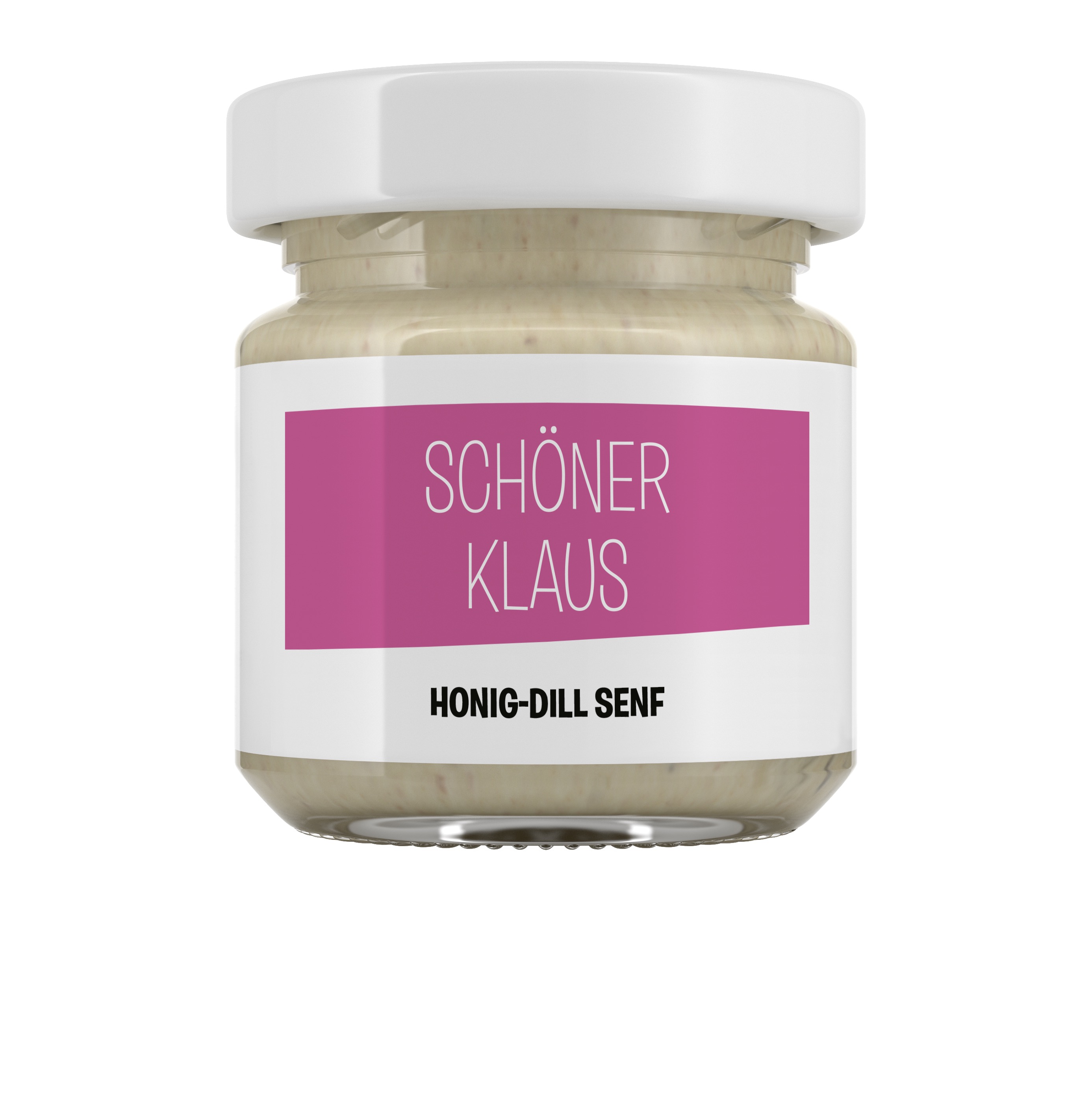 Schöner Klaus – Honig-Dill-Senf für Lachs und Räucherfisch im 45-ml-Glas