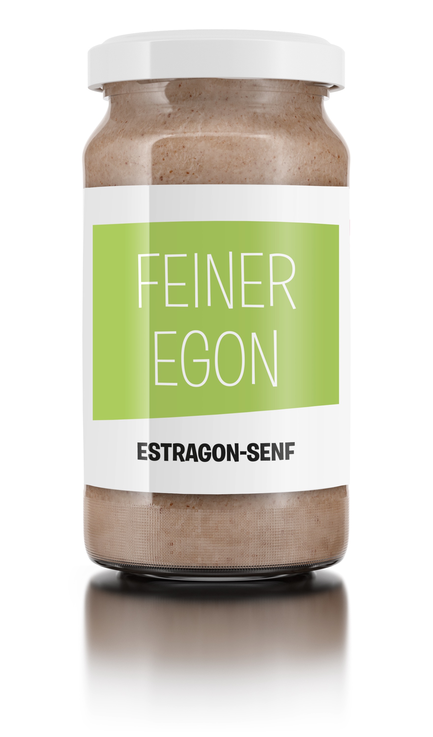Feiner Egon – mittelscharfer Estragonsenf ohne Zuckerzusatz im 185-ml-Glas