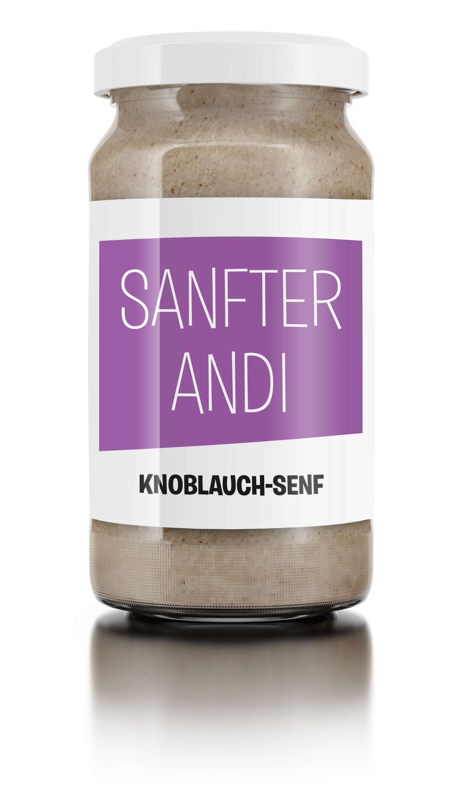 Sanfter Andi – Knoblauchsenf ohne Zuckerzusatz im 185-ml-Glas