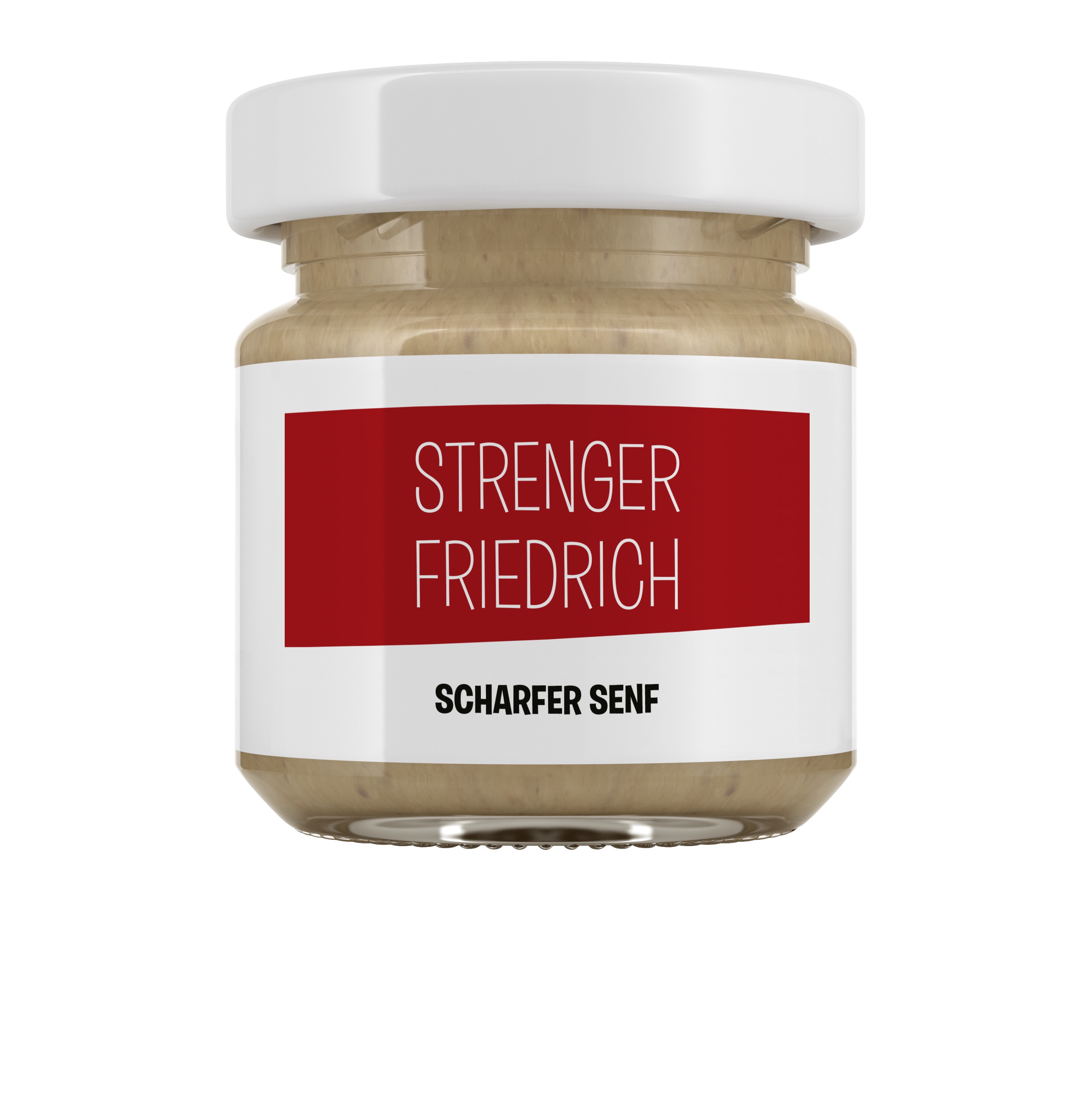 Strenger Friedrich – scharfer Senf ohne Zuckerzusatz im 45-ml-Glas